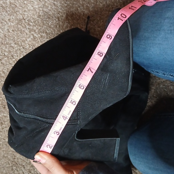 Unisa black knee high chunky heeled boots size 9.5 - Picture 11 of 16